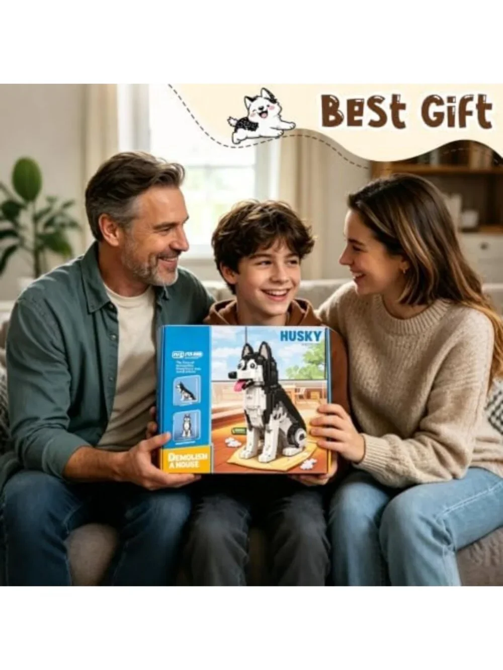 Realistic Dog Model Kit - 1439-Piece Building Blocks Set for Creative Play